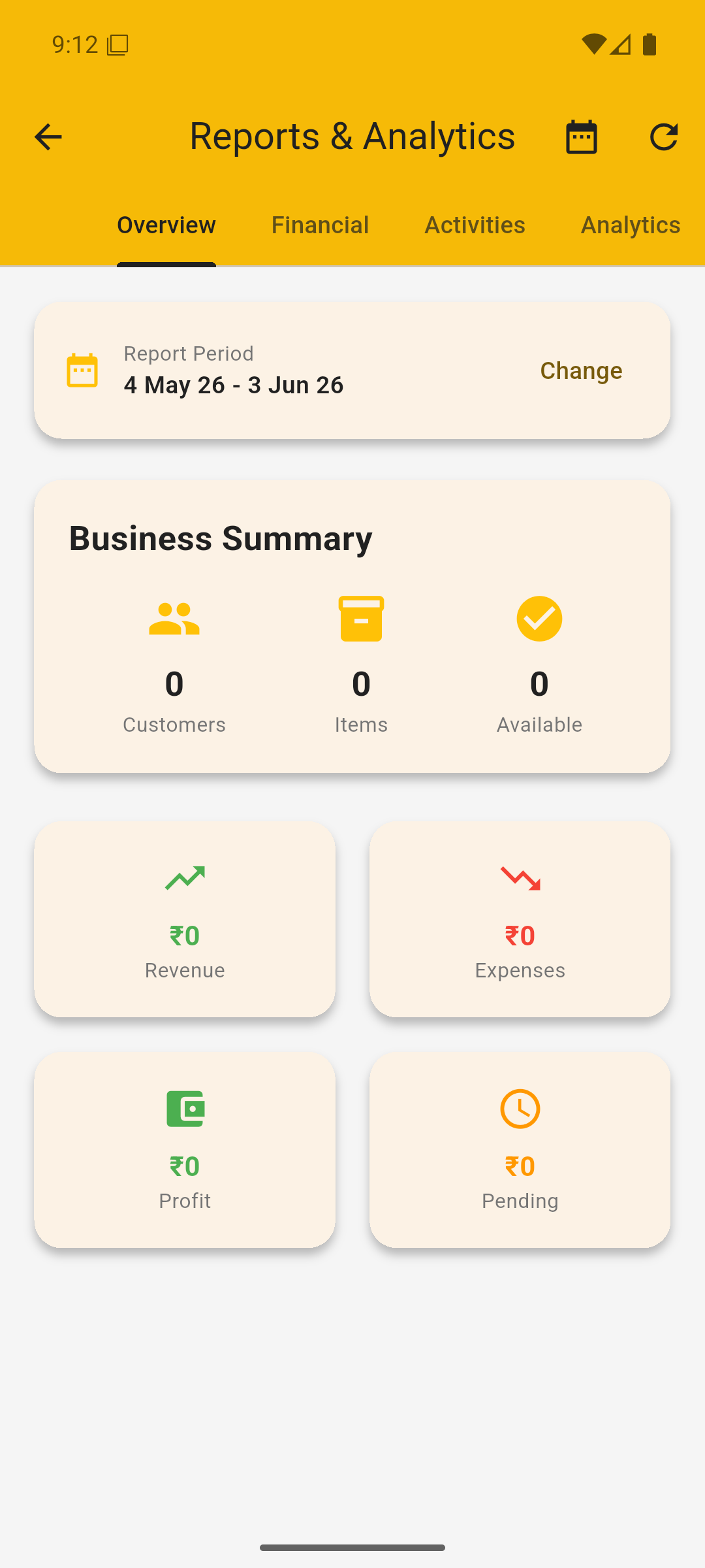 Reports overview
